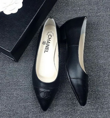 CHANEL Shallow mouth flat shoes Women--136